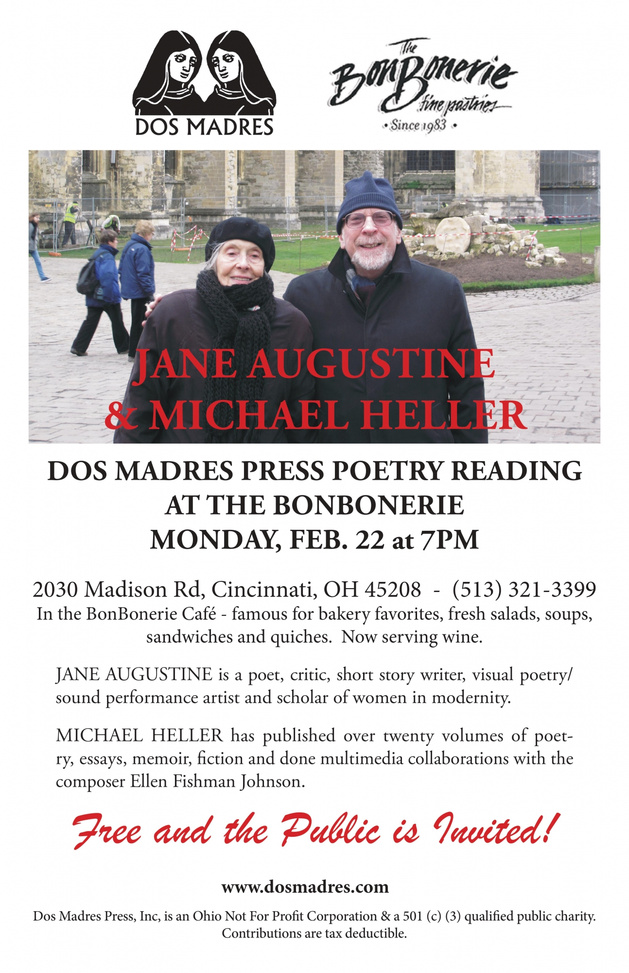 Poetry Reading Feb 22 in our Cafe